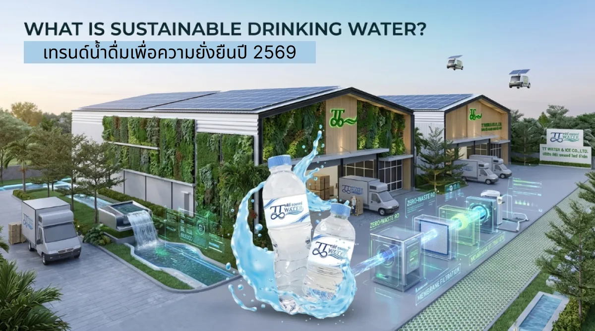 โรงงานผลิตน้ำดื่ม ทีทีวอเตอร์ น้ำดื่มสะอาด ราคาส่ง 10 Sustainable Drinking Water คืออะไร? เทรนด์น้ำดื่มเพื่อความยั่งยืนปี 2569