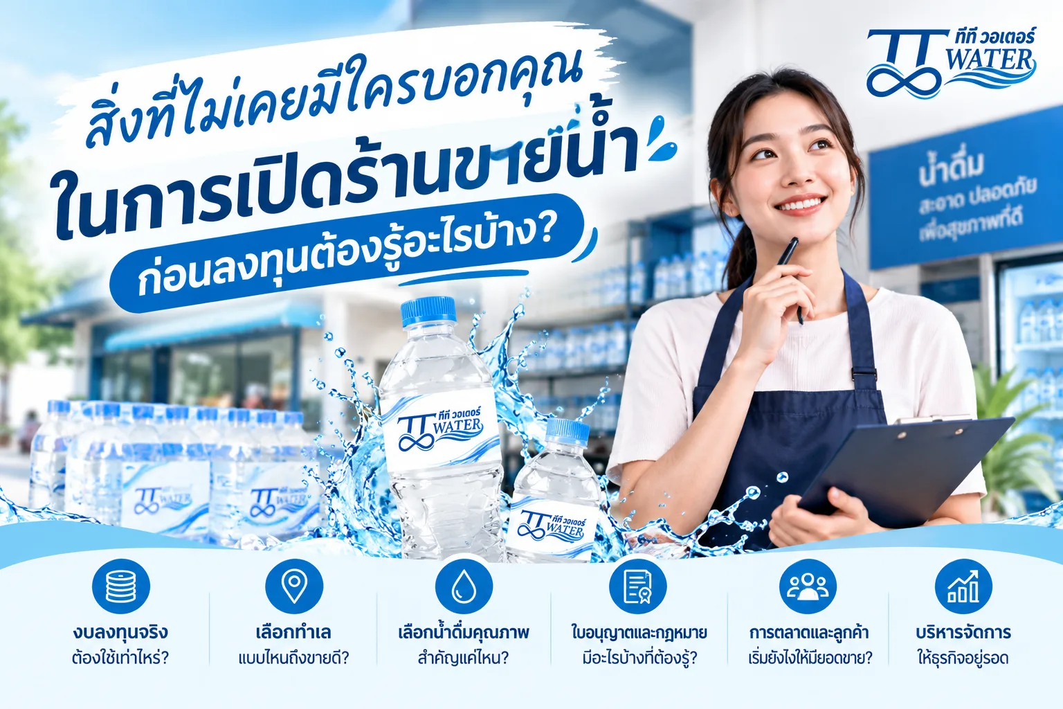 สิ่งที่ไม่เคยมีใครบอกคุณในการเปิดร้านขายน้ำ ก่อนลงทุนต้องรู้อะไรบ้าง?